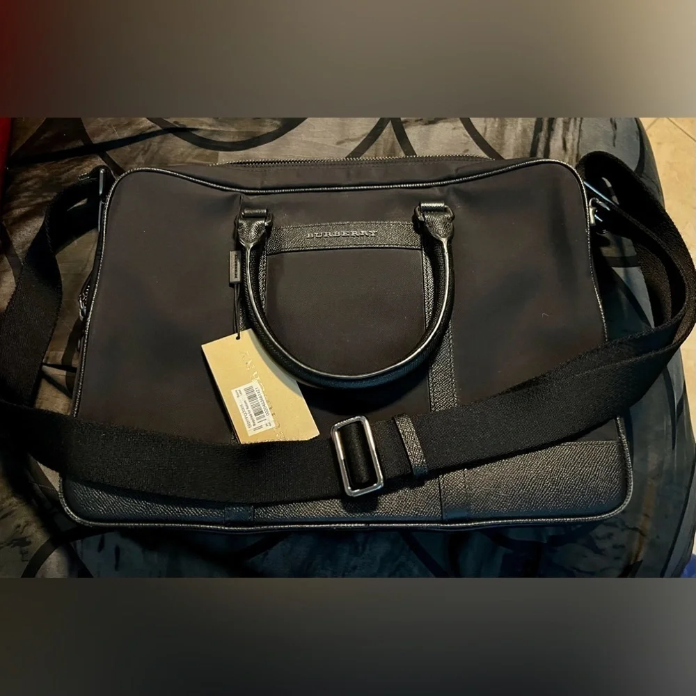 🔥🔥Authentic Burberry Laptop Bag Burberry London Nylon Newburg Small Briefcase